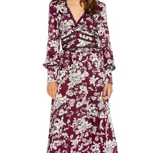 bardot jolie print midi dress